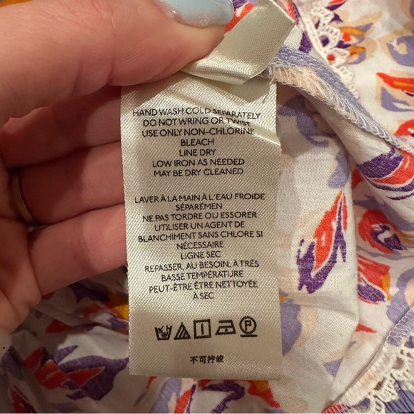 Maeve by Anthropologie Cottagecore Floral Peplum Blouse with Tassels - Picture 13 of 15